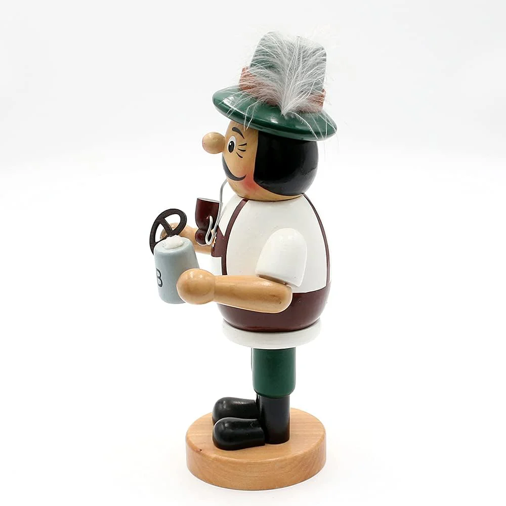 Dekohelden24 Lustiger Räuchermann als Bayer mit Brezel und Bier, ca. 24 cm, 24 cm - Image 3