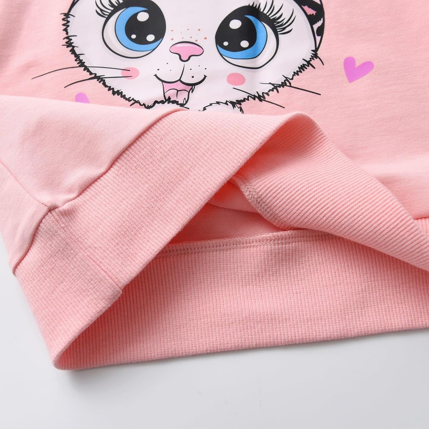 Derouetkia Kleinkind Baby Mädchen Sweatshirt niedliche Katze Druck + Hose für kleine Mädchen Outfit - Image 5
