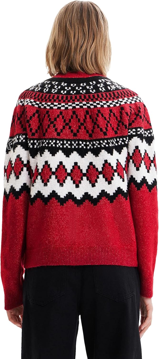 Desigual Damen Pullover Sweater XS Rot, XS Rot - Image 3