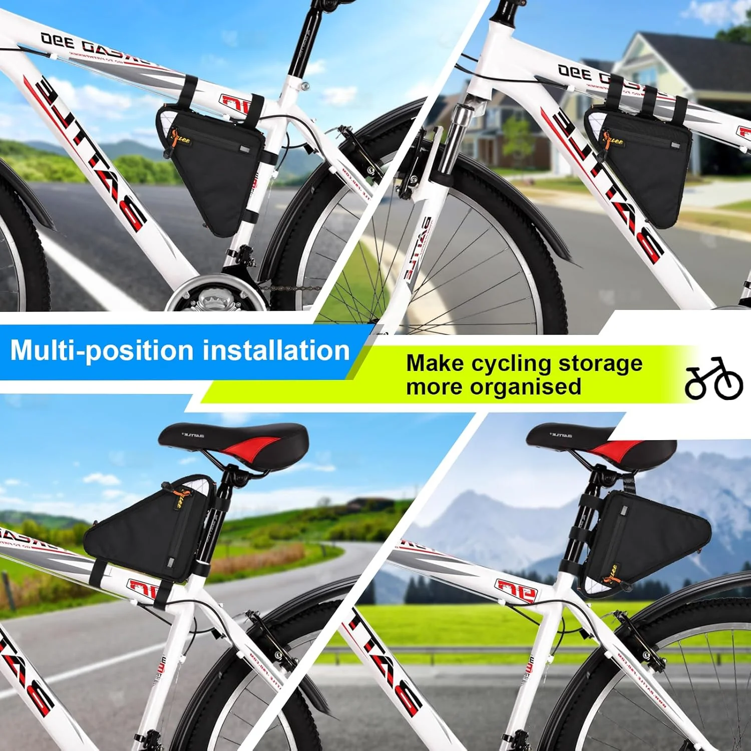 Desing Wish 1L Fahrrad Rahmentasche Wasserdicht Fahrradtasche Rahmen Oberrohrtasche Bikepacking Werk - Image 5