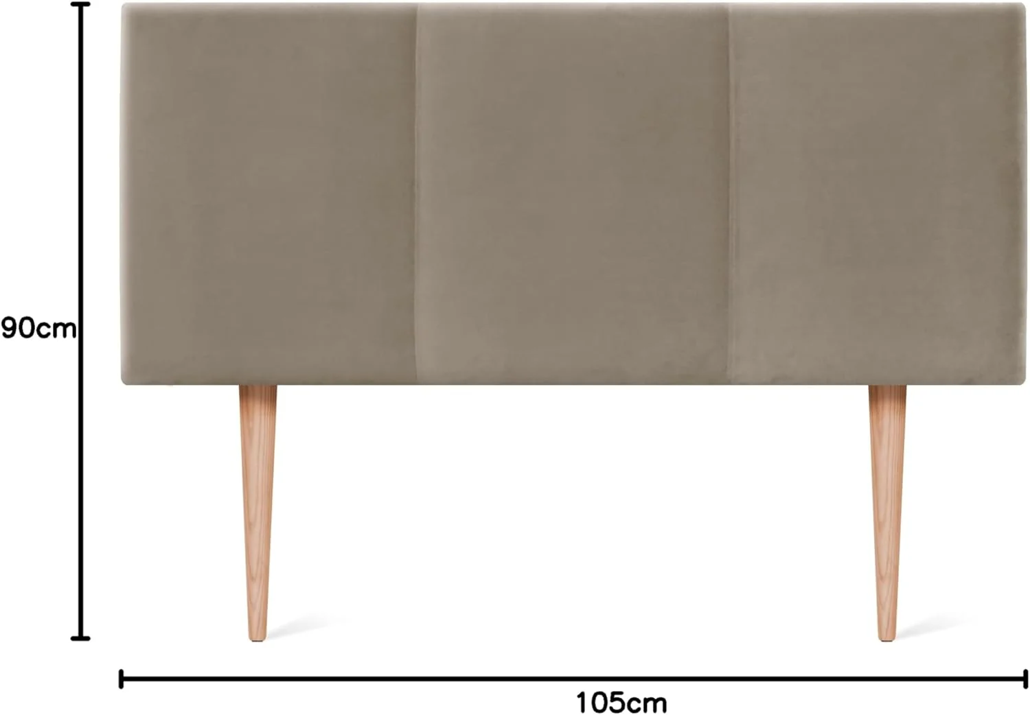 DHOME HIGH Range Samt Kopfteil mit Holzbeinen Modernes gepolstertes Kopfteil Luxus Bett Luxus Schlaf - Image 3