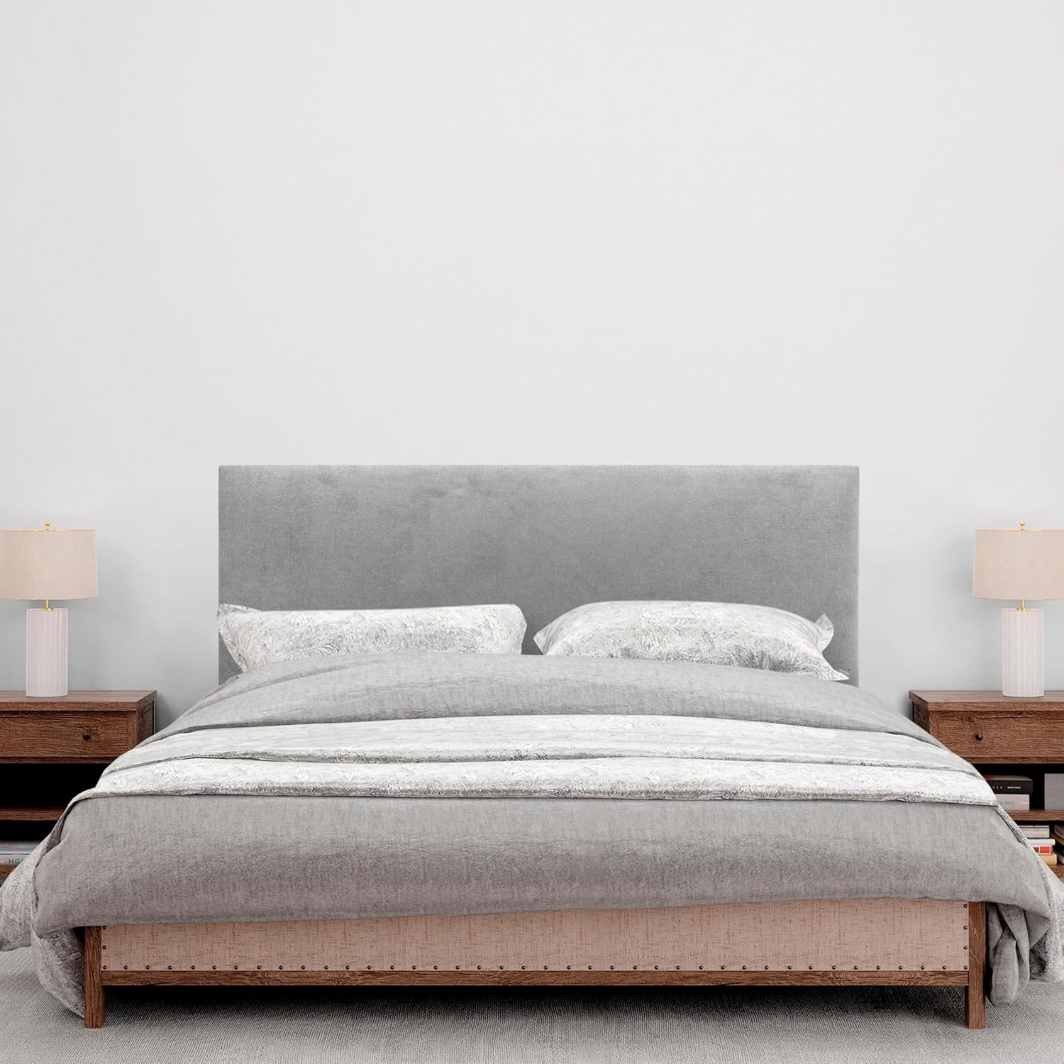 DHOME Kopfteil aus Kunstleder oder Stoff AQUALINE Glattes gepolstertes Kopfteil Luxusbett Kopfteil ( - Image 2