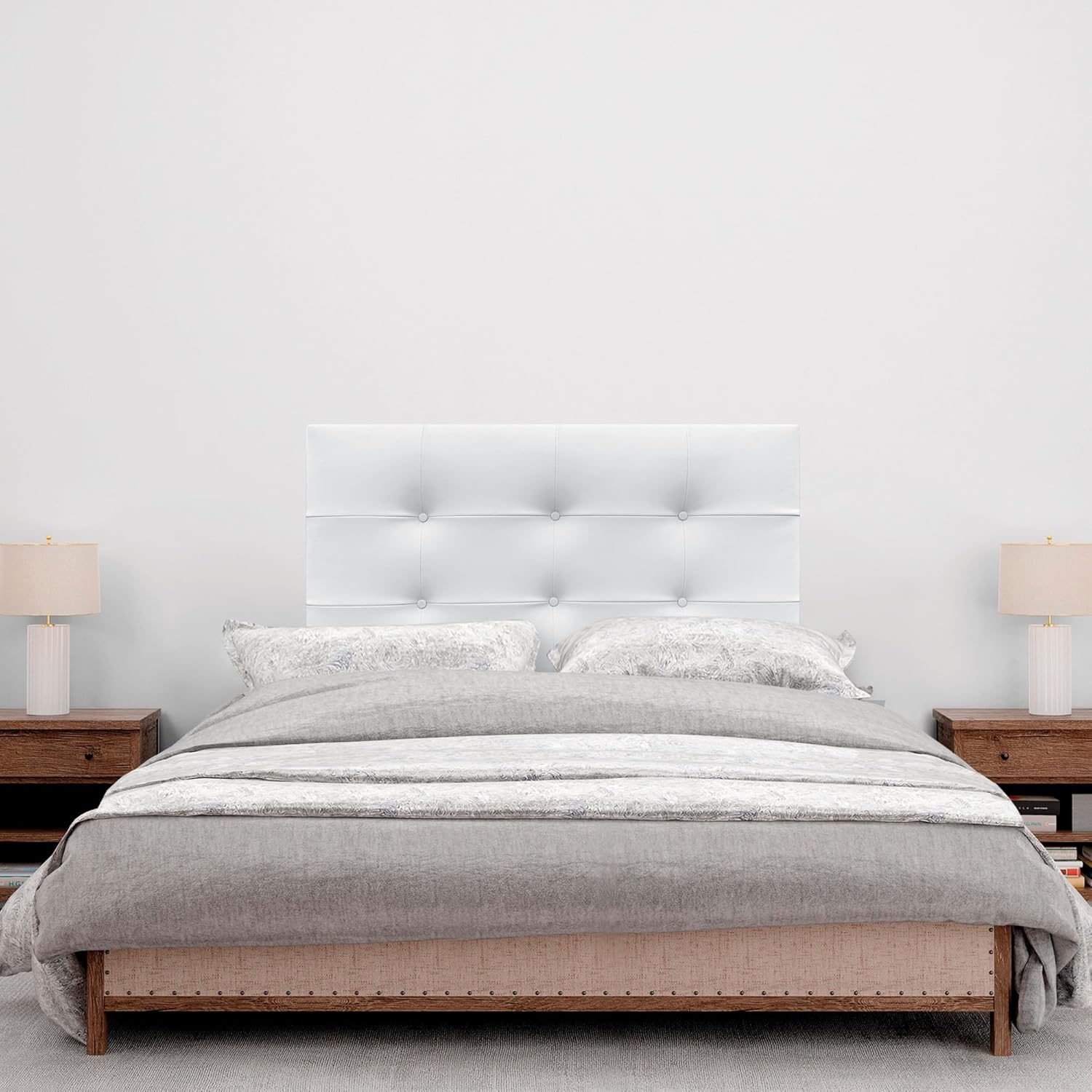 DHOME Kopfteil, gepolstertes Bett Kopfteil 8cm dick. Gepolstertes Kopfteil ACUALINE Stoff und Kunstl - Image 2