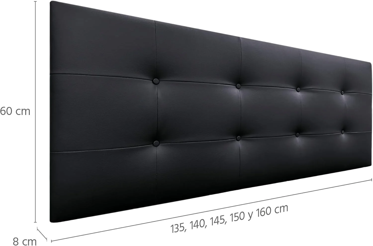 DHOME Kopfteil, gepolstertes Bett Kopfteil 8cm dick. Gepolstertes Kopfteil ACUALINE Stoff und Kunstl - Image 3