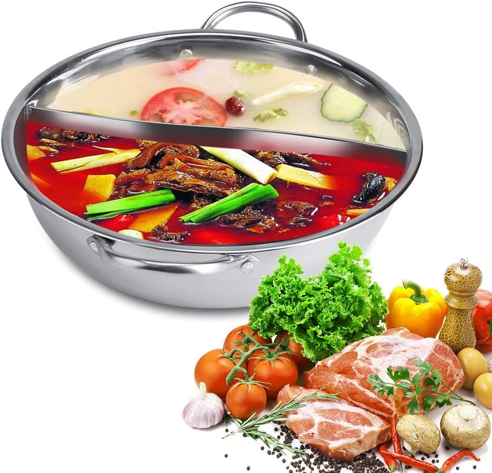 Dicker Edelstahl-Shabu-Hot Pot für Induktionskochfeld, Gasherd, Familie/Hot Pot Restaurant/Küchenute - Image 6