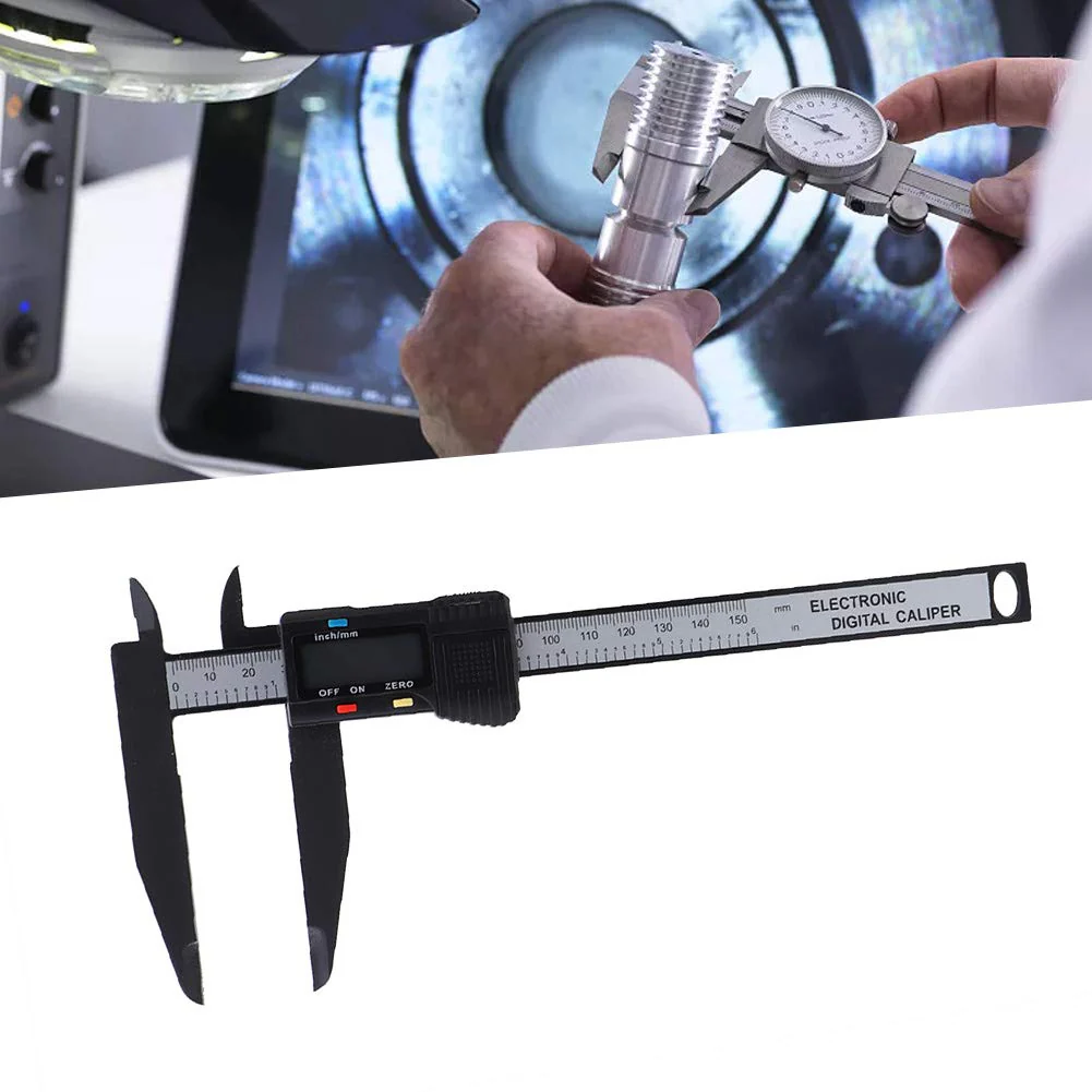 Digitales Lineal, elektronischer Messschieber 0-150 mm 0-300 mm Carbon Hochfest mit langer Backe für - Image 2