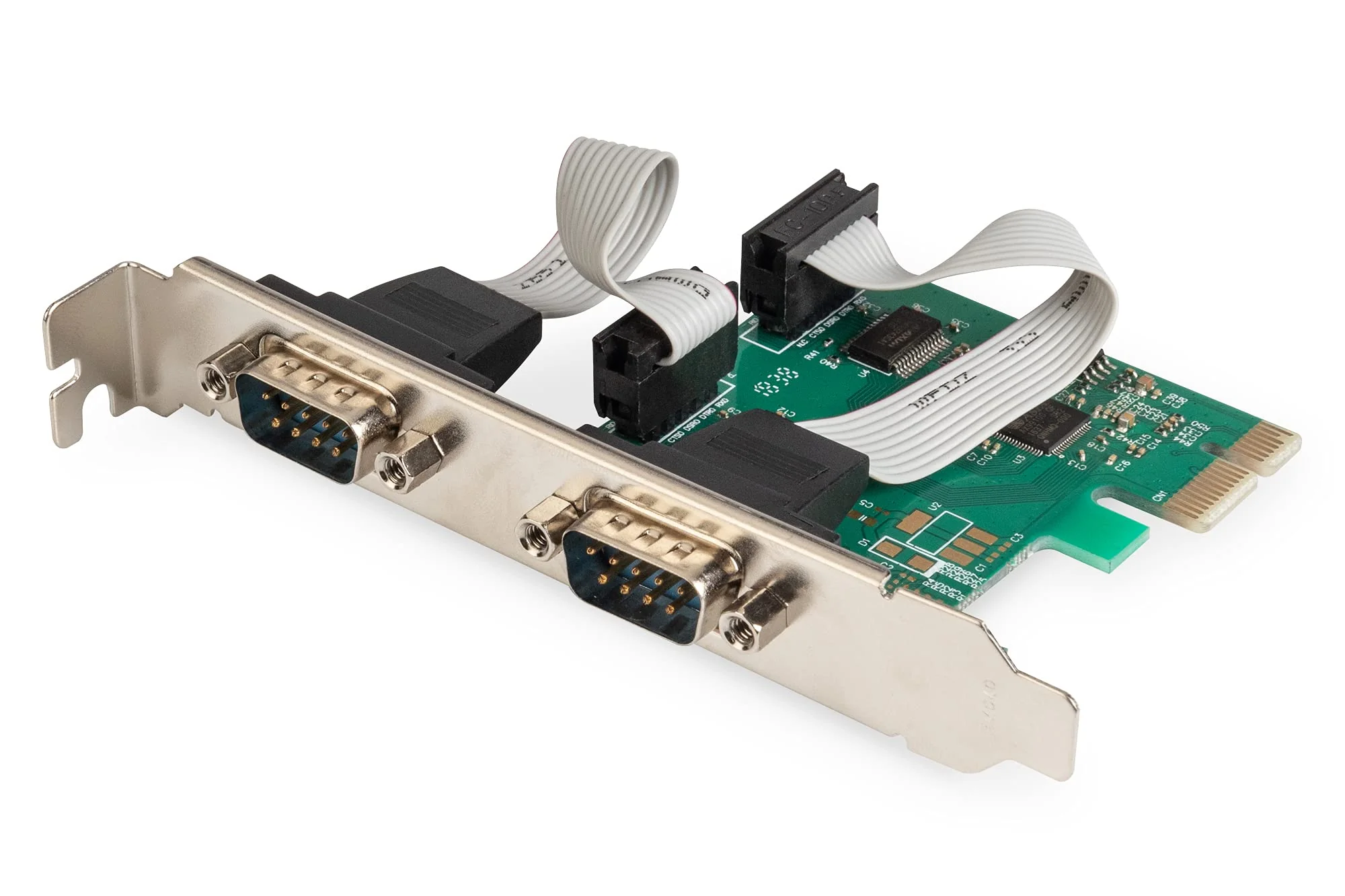 DIGITUS IO-Karte - PCIe - Serielle Schnittstellen-Karte - 2-Port DSUB-9 - Chipsatz ASIX99100 IO-Kart