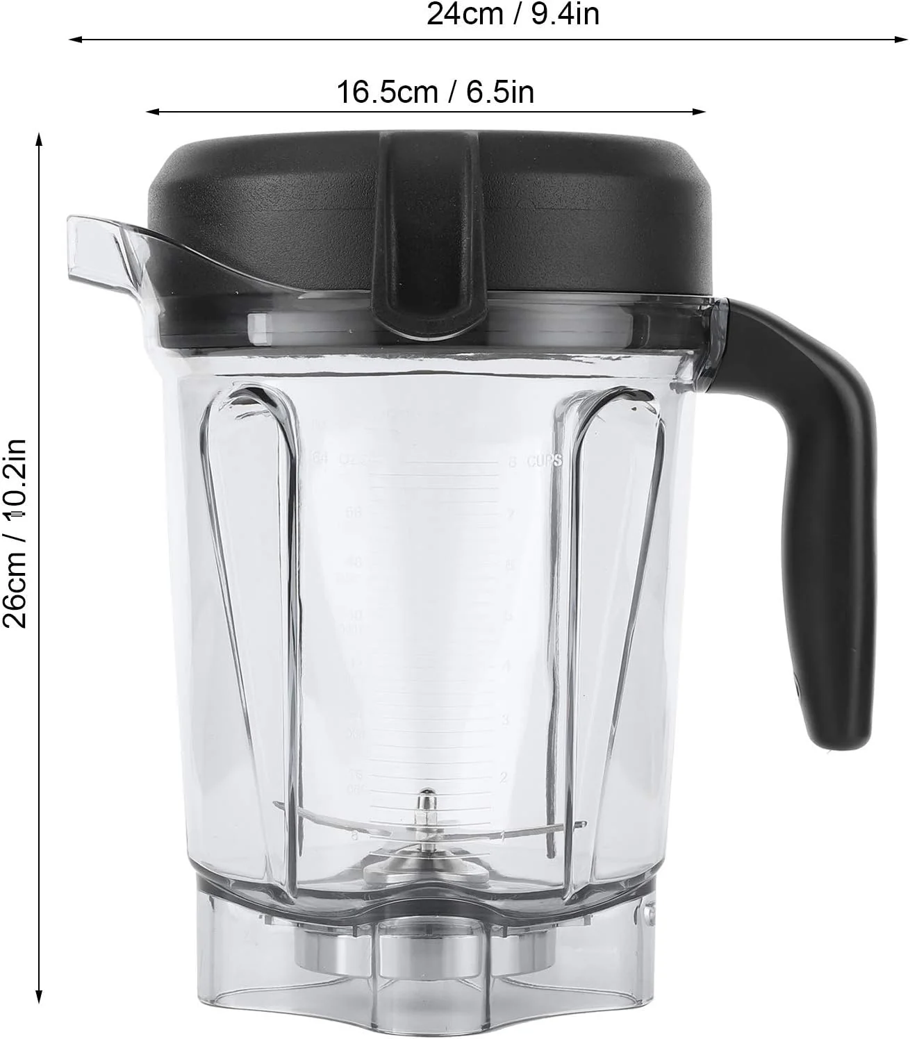 Dioche Blender Pitcher Ersatz Transparent Lebensmittel Mixer Container Haushalts Geräte für Containe - Image 2
