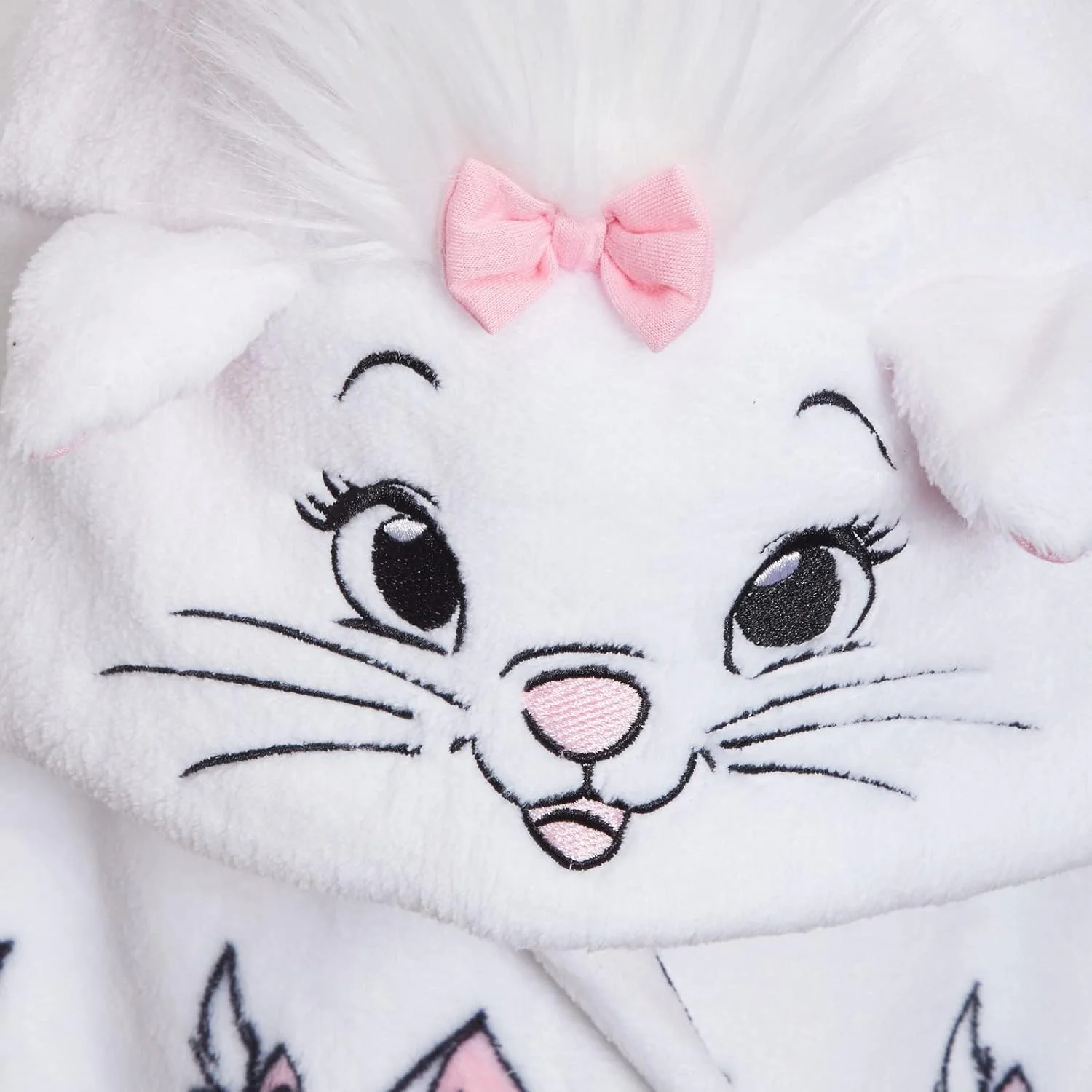 Disney Aristocats Marie Bademantel für Mädchen mit Kapuze aus Fleece 3 Jahre Weiss, 3 Jahre Weiss - Image 2