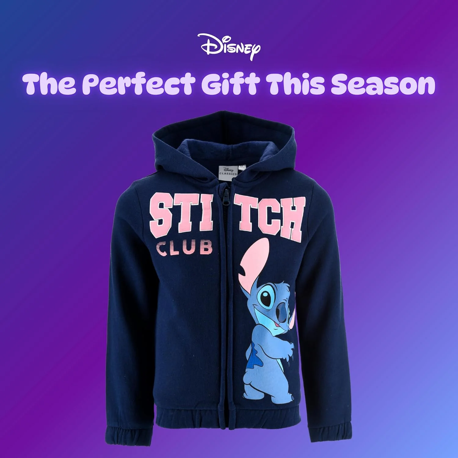 Disney Stitch Mädchen Kapuzenpullover, Pullover mit Reissverschluss, Geschenk für Mädchen, Grössen 3 - Image 8