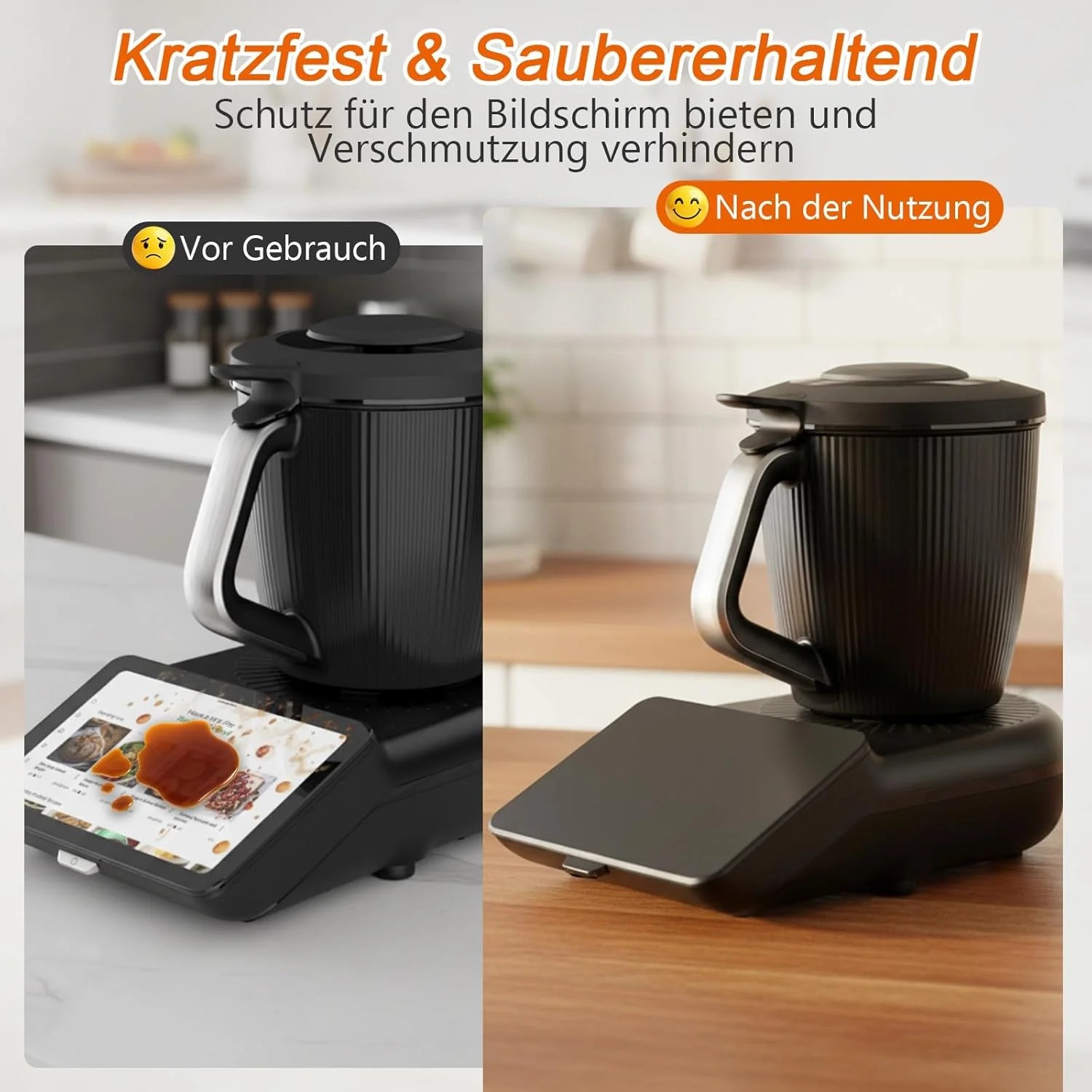 Displayschutz für Vorwerk Thermomix TM7,Schützt das Display vor Kratzern und Stössen,Display Schutz - Image 3
