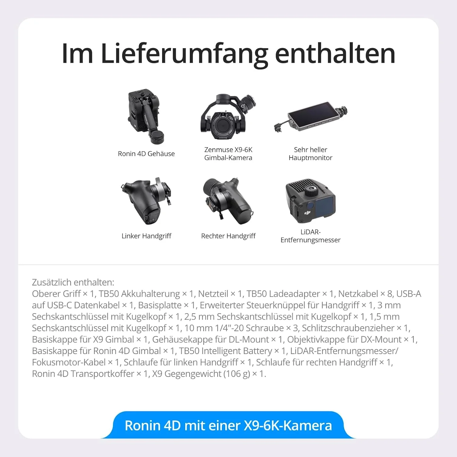 DJI Ronin 4D 6K - Aktive 4-Achsen-Stabilisierung wie beim Kamerawagen. Präziser und intuitiver LiDAR - Image 6