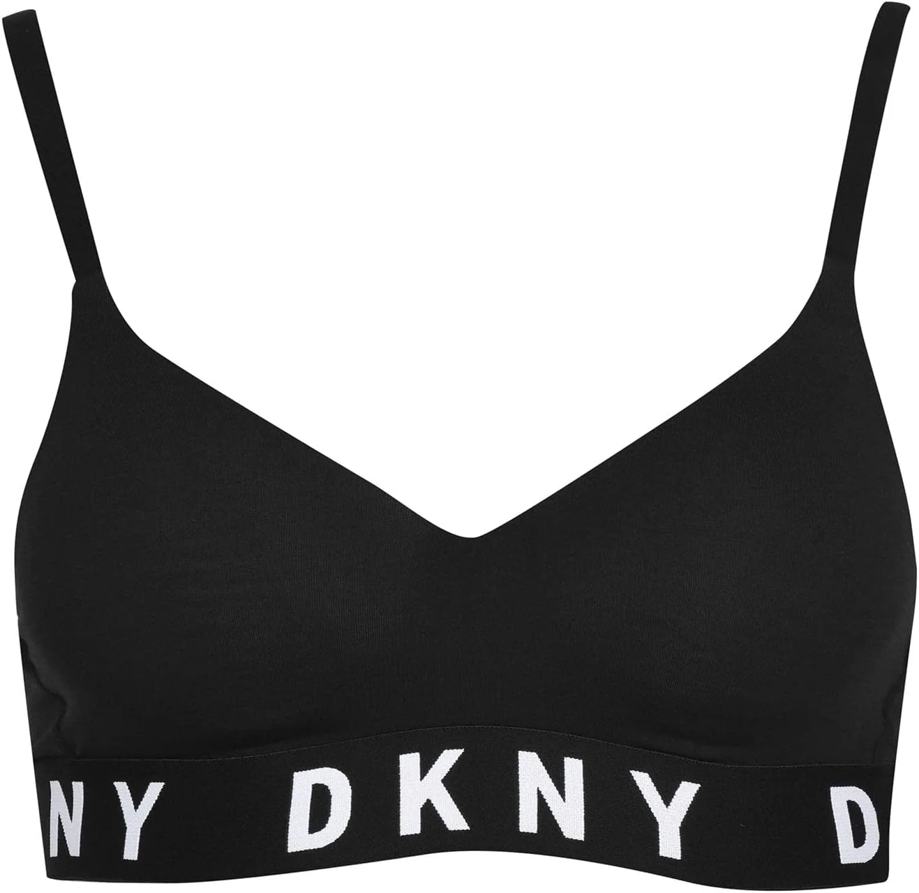 DKNY Damen Cozy Boyfriend Wirefree Pushup Bra Push-Up-BH L Schwarz / Weiss, L Schwarz / Weiss - Image 2