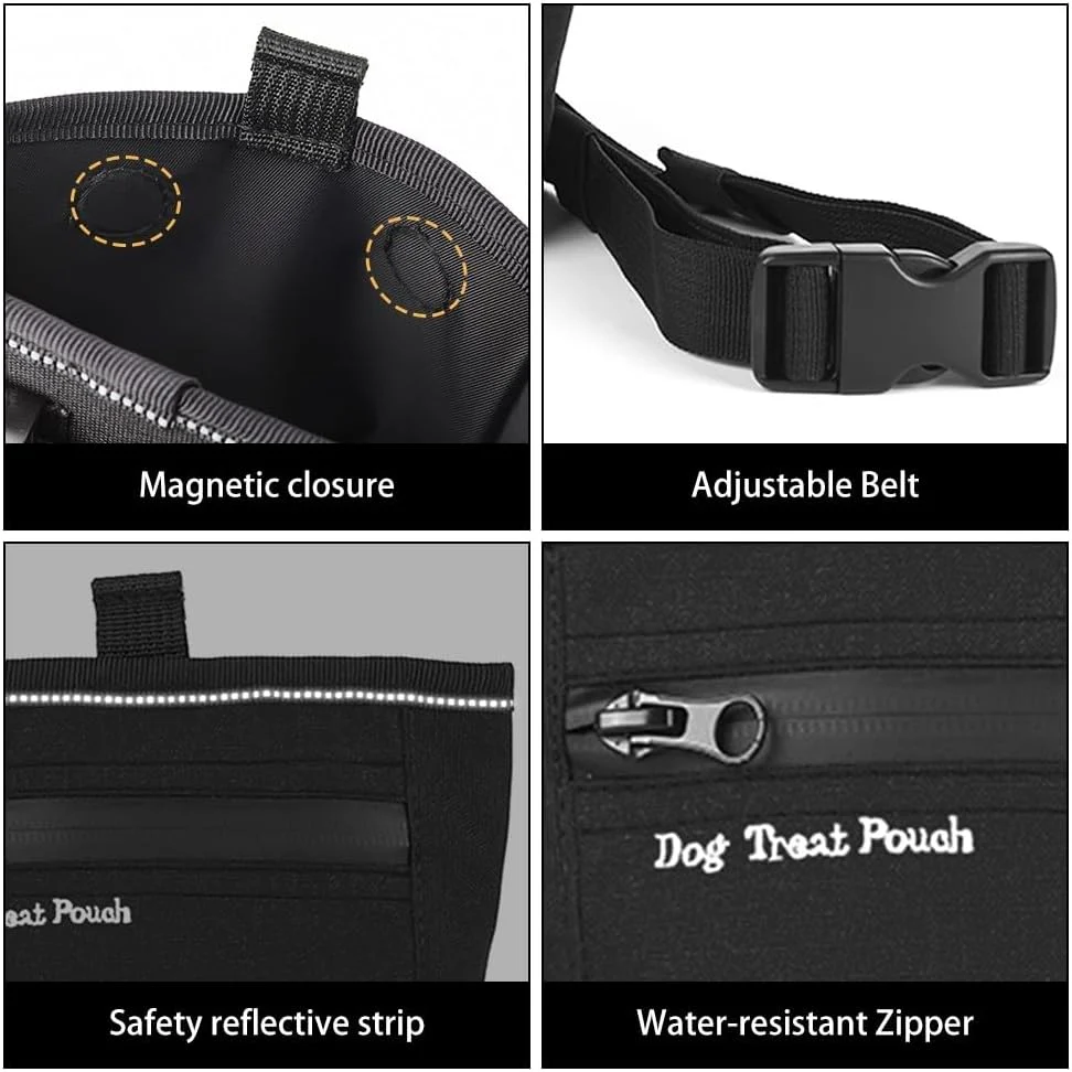 DONGKER Hund Leckerlibeutel mit Magnetverschluss, Hunde Leckerli Tasche Gürteltasche mit verstellbar - Image 2