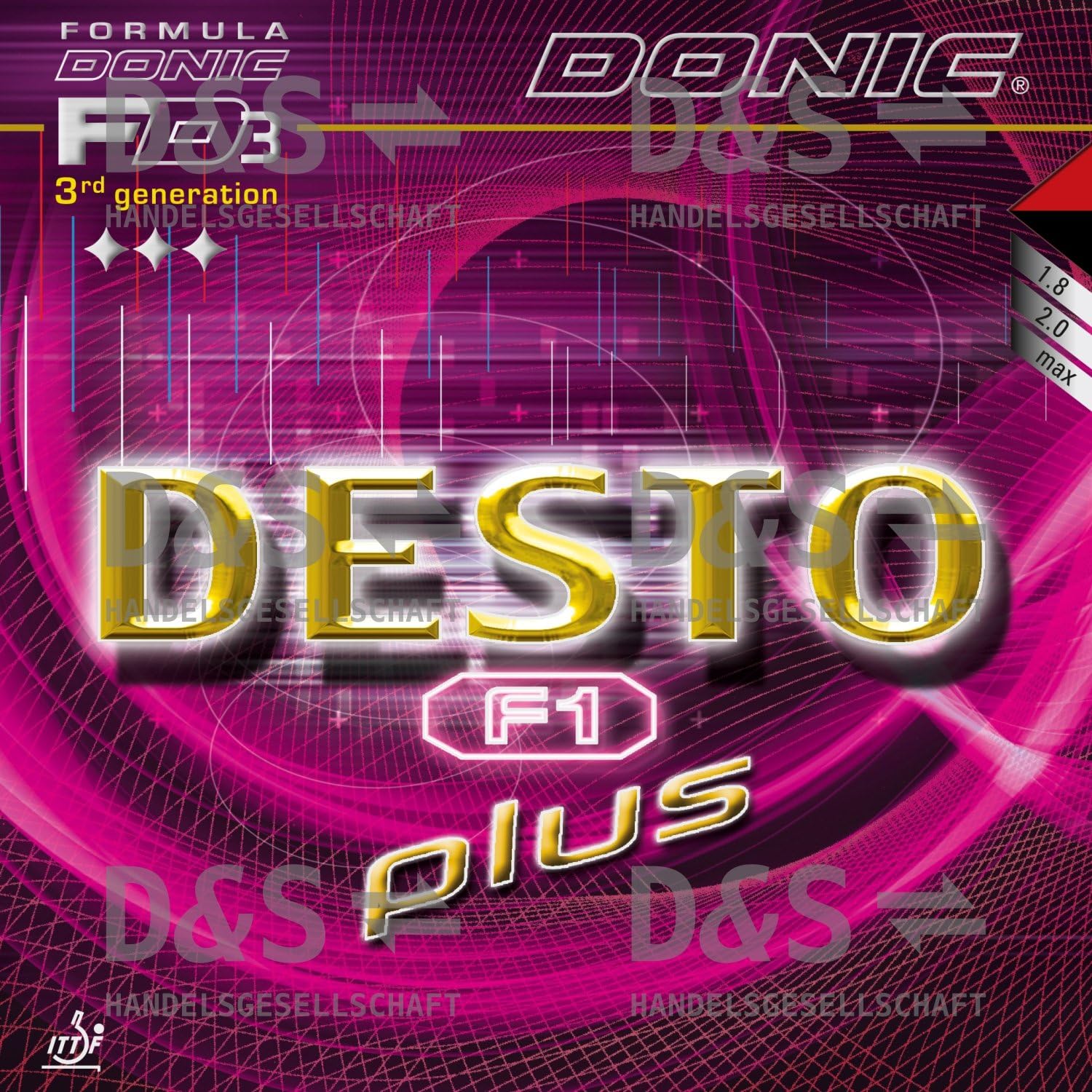 Donic Belag Desto F1 Plus Rot max., Rot max. - Image 2