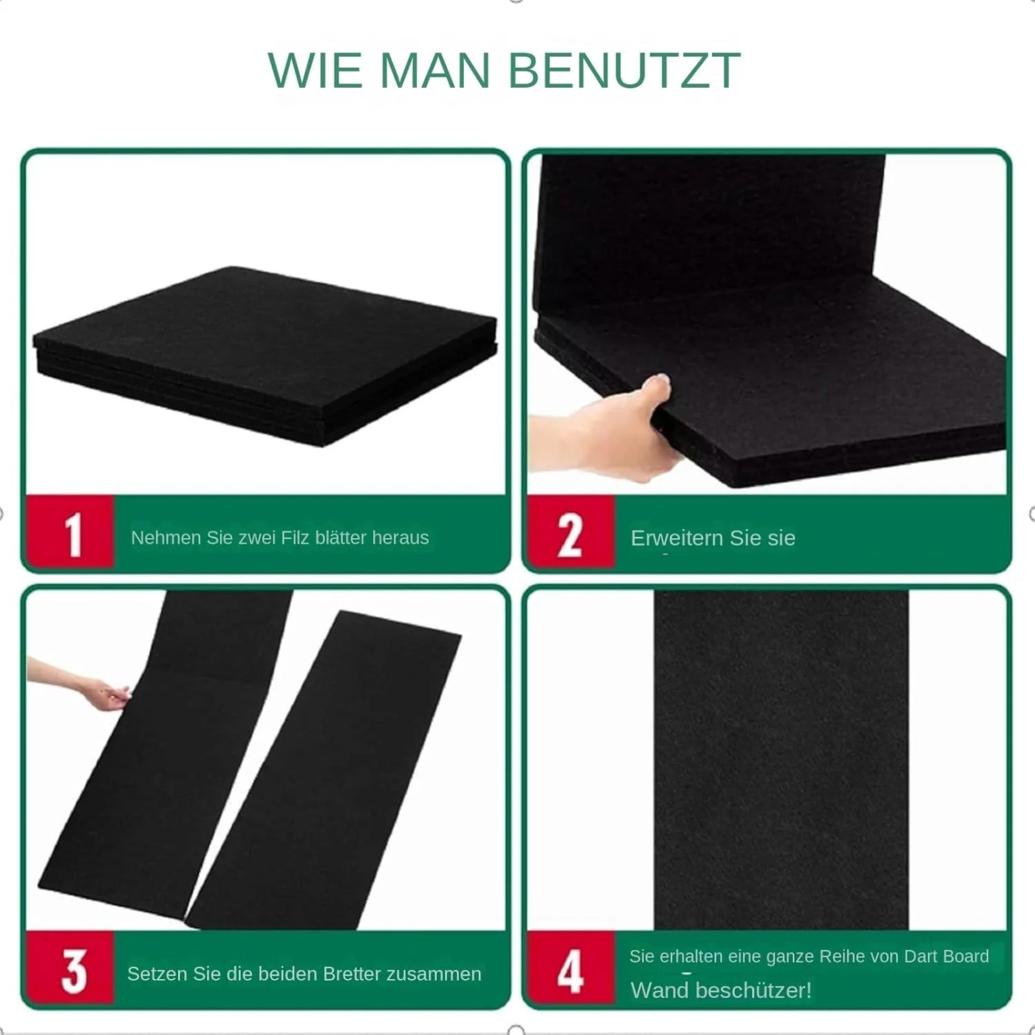 Doqeou Wandschutz Für Dartbretter, Dickes Filz Dartboard Hintergrund, Dartscheiben Schutz Für Büro G - Image 4