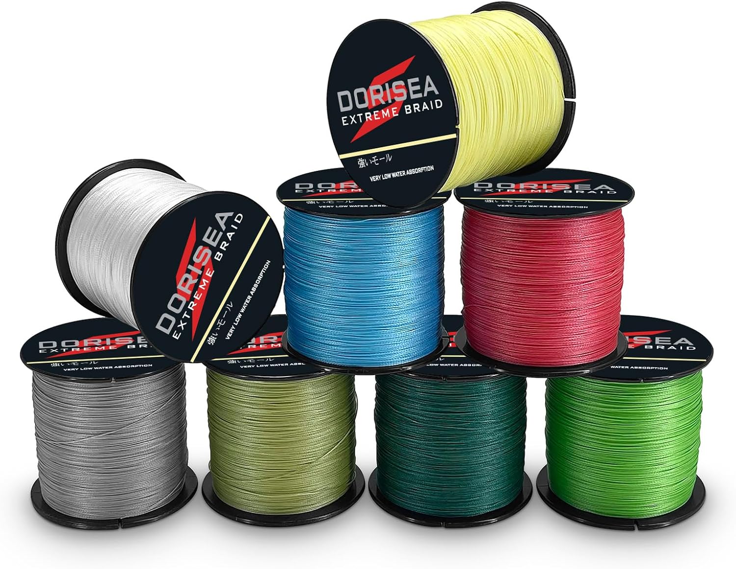 Dorisea Extreme Braid geflochtene Angelschnur, 100 % PE, 1000 m, 2,7–227 kg getestet, abriebfest, un - Image 8