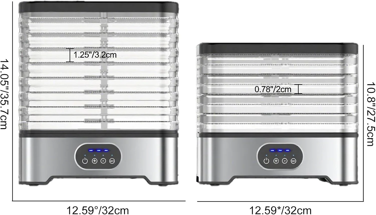 Dörrgerät für Lebensmittel, 400 W, Dörrgerät für Obst mit Temperatureinstellung von 42 °C bis 70 °C - Image 2
