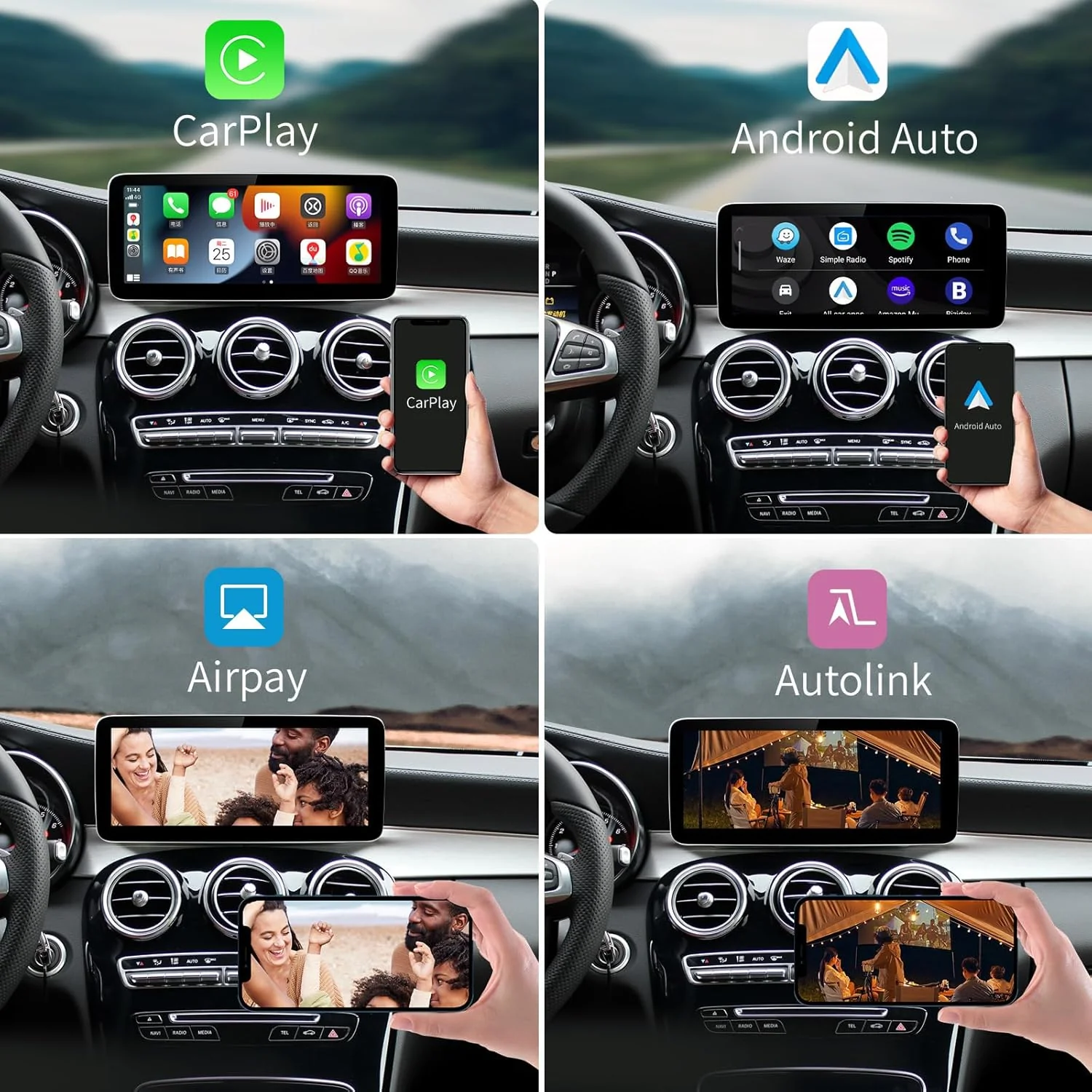 Drahtlos Carplay/Android Auto 12.3'' Multimedia Radio Linux Touchscreen für Mercedes Benz NTG5.0 GLA - Image 4