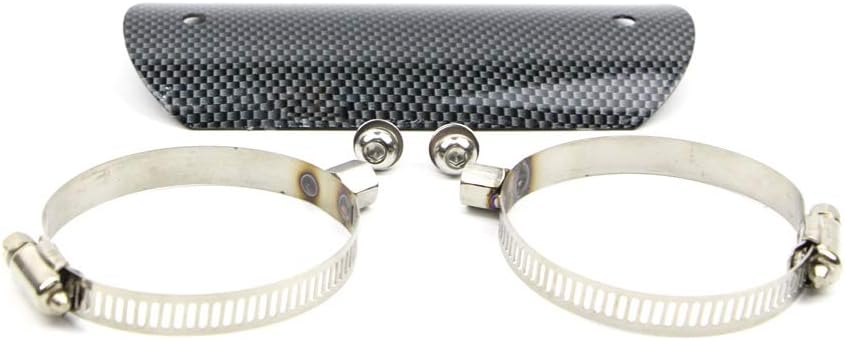 Dreamseek Auspuff Hitzeschild Schutz für Universelles Motorrad Carbon Fiber Hitzeschild Endschalldäm - Image 5
