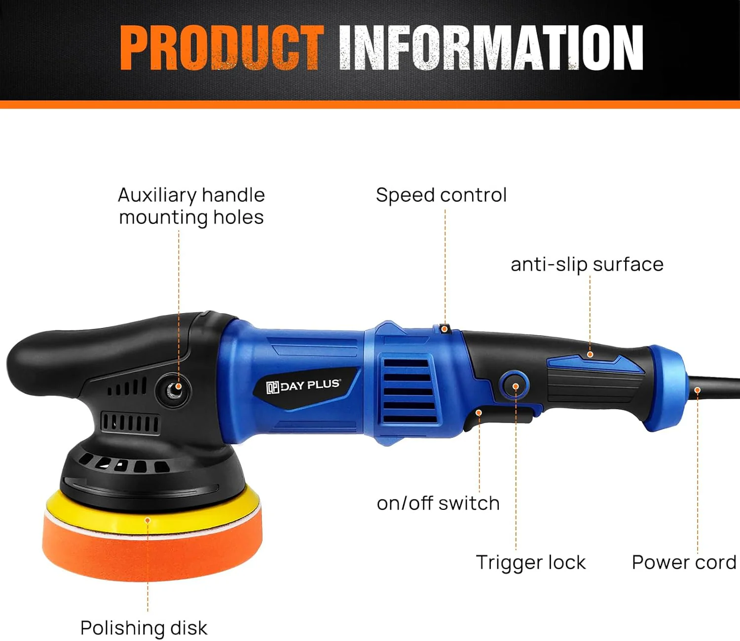 Dual Action Polisher Auto-Polituren und Poliermaschinen Exzenterschleifer 6 Gang Geschwindigkeit für - Image 5