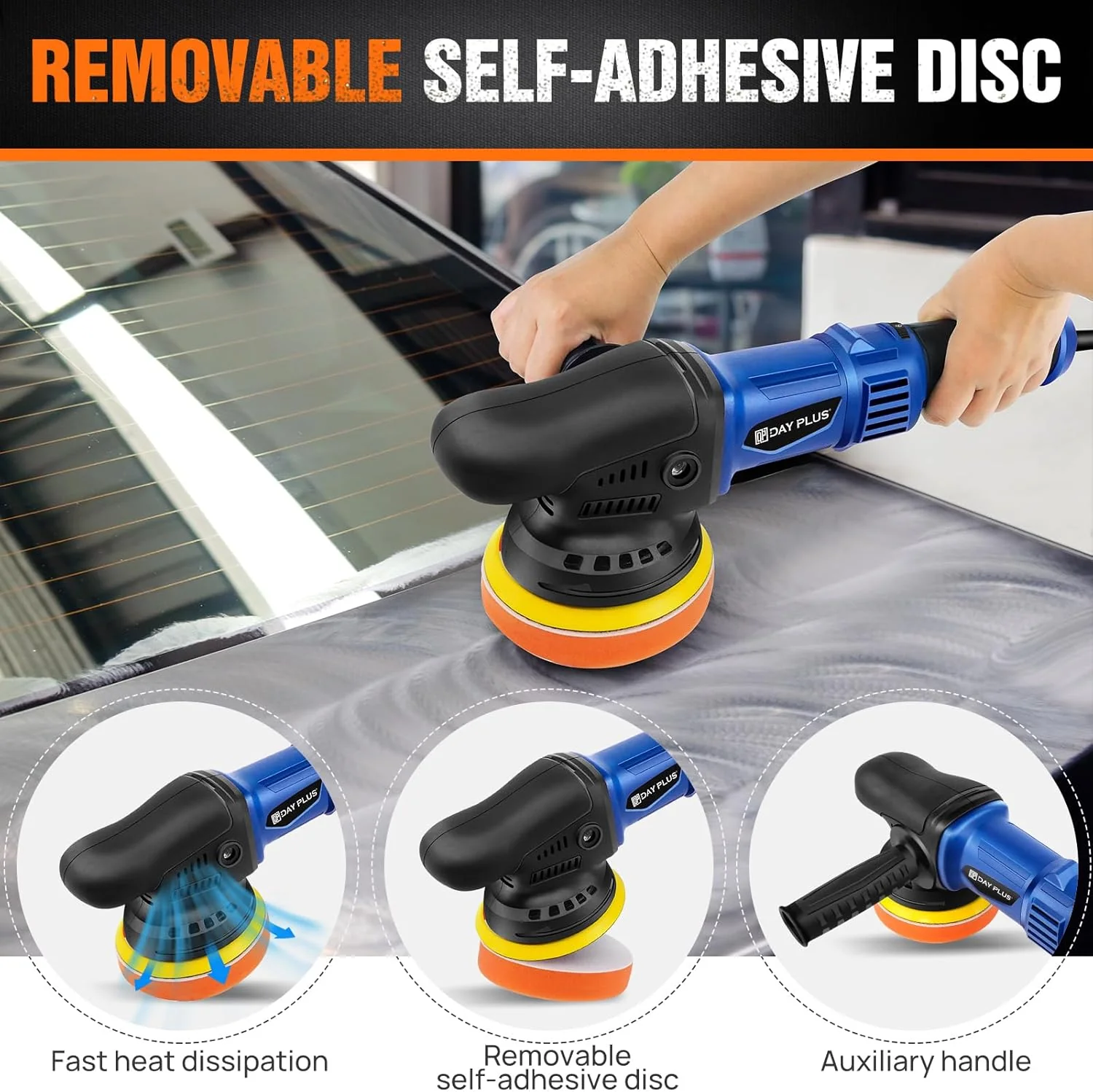 Dual Action Polisher Auto-Polituren und Poliermaschinen Exzenterschleifer 6 Gang Geschwindigkeit für - Image 6