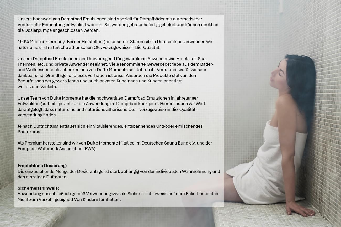 Dufte Momente | Dampfbad Emulsion 10 Liter Lemongras | geprüfte Qualität | mit naturreinen und natür - Image 6