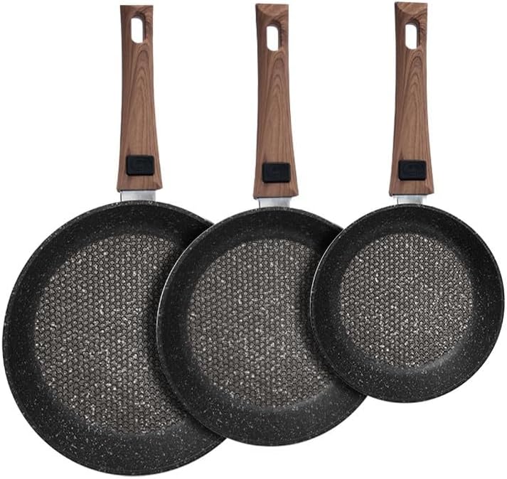 Durandal - Set mit 3 antihaftbeschichteten Pfannen, Legende mit abnehmbaren Griffen, 20,24,28 cm, Ko - Image 2