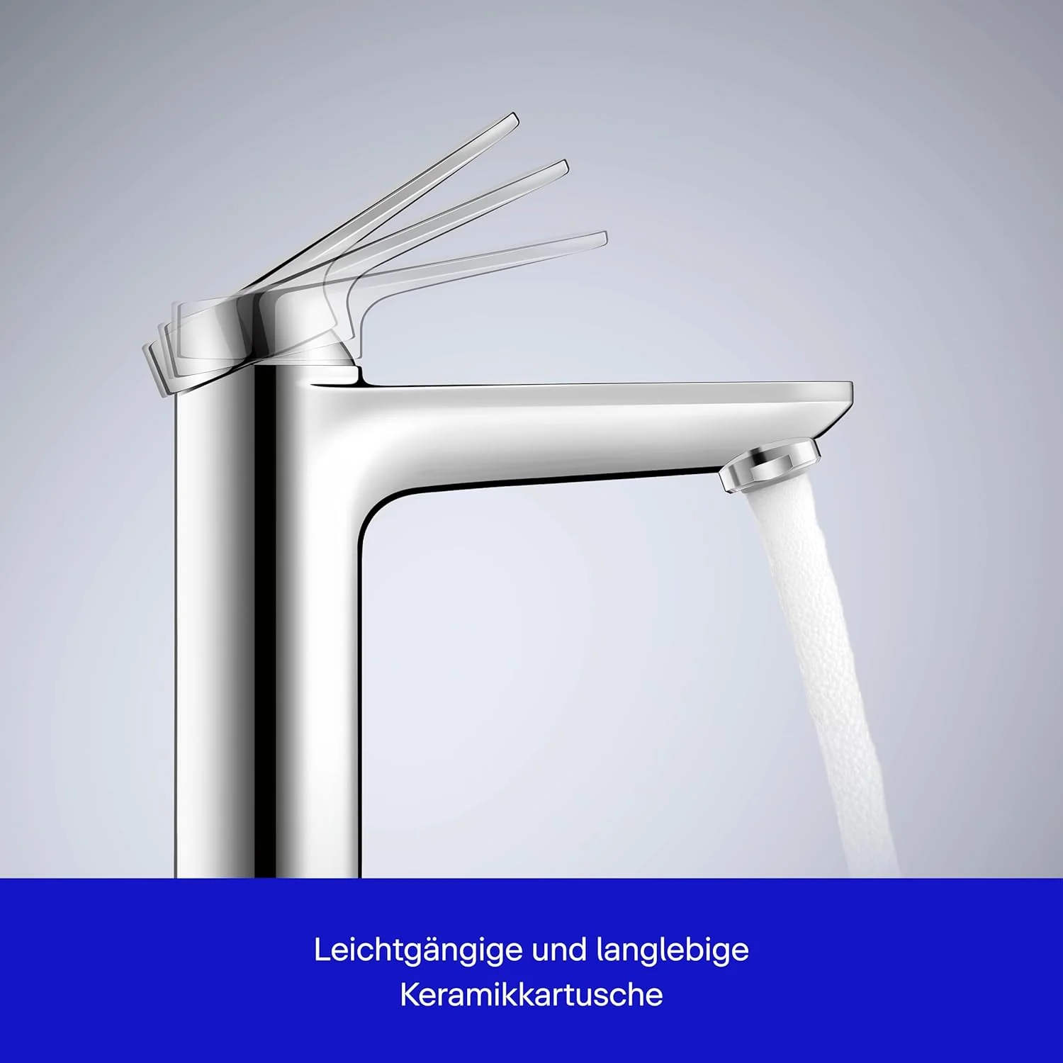 Duravit Wave Waschtischarmatur, Grösse S (Auslauf Höhe 77 mm), Wasserhahn Bad mit Zugstangen-Ablaufg - Image 4