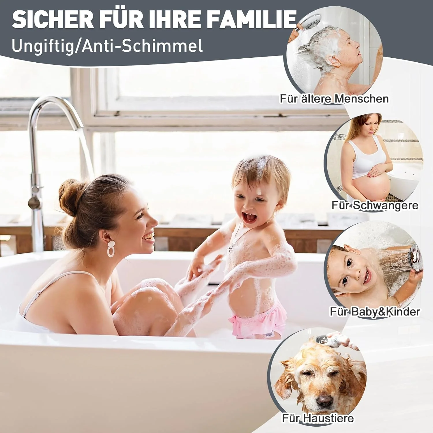 Duschmatte rutschfest Antirutschmatte Dusche: 70 x 70 cm Gross Eckduschmatte Dreieckig Duscheinlage - Image 6