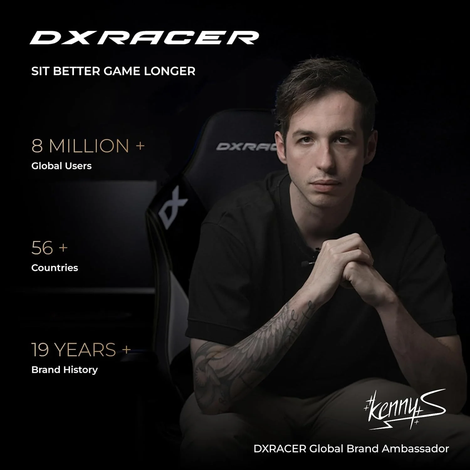 DXRacer Prince L Schwarz & Weiss PVC Leder das Orginal Gaming Stuhl, Schreibtischstuhl, Bürostuhle, - Image 7