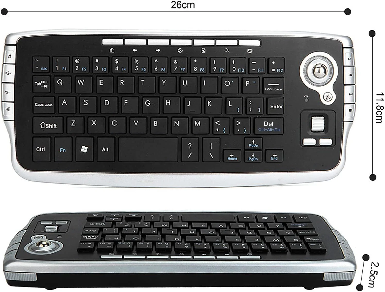 E30 2,4 GHz Wireless Keyboard mit Trackball Maus Scrollrad Fernbedienung für Android TV BOX Smart TV - Image 3