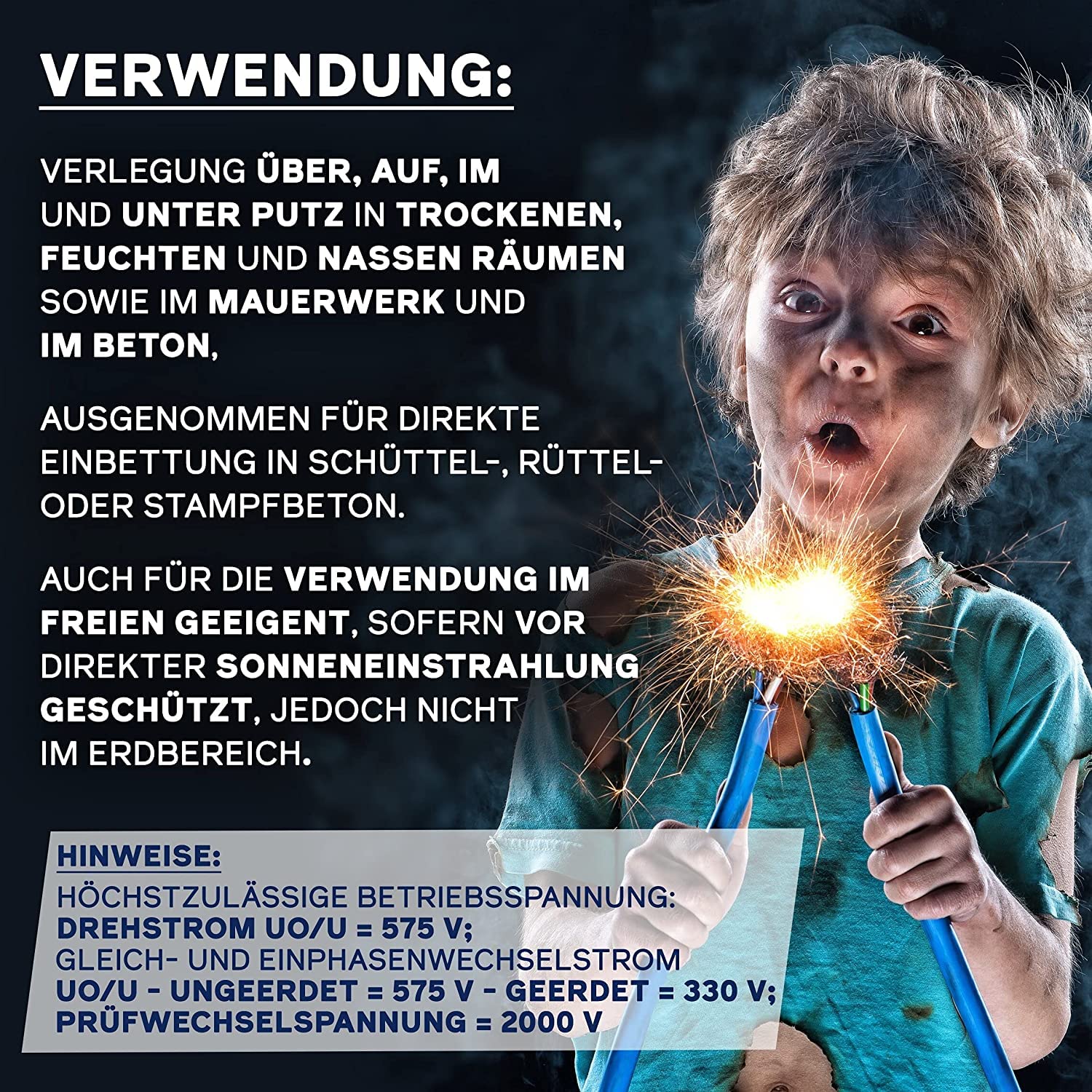 EBROM NYM-J 5x25 mm² - Mantelleitung - Installationskabel - Feuchtraumkabel - grau - Auswahl in 1 Me - Image 4