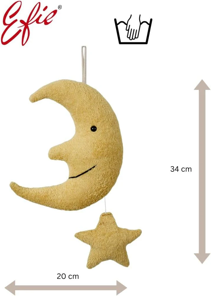 Efie Bio - Spieluhr Mond mit Stern – Bio-Baumwolle (KBA), Made in Germany, GOTS-Zertifiziert, nachha - Image 2