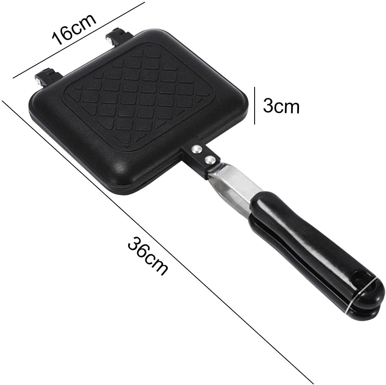 eginvic Sandwich Toaster Sandwich Grillpfanne Camping Toaster Sandwich Maker Pan Mit Griff Nonstick - Image 6
