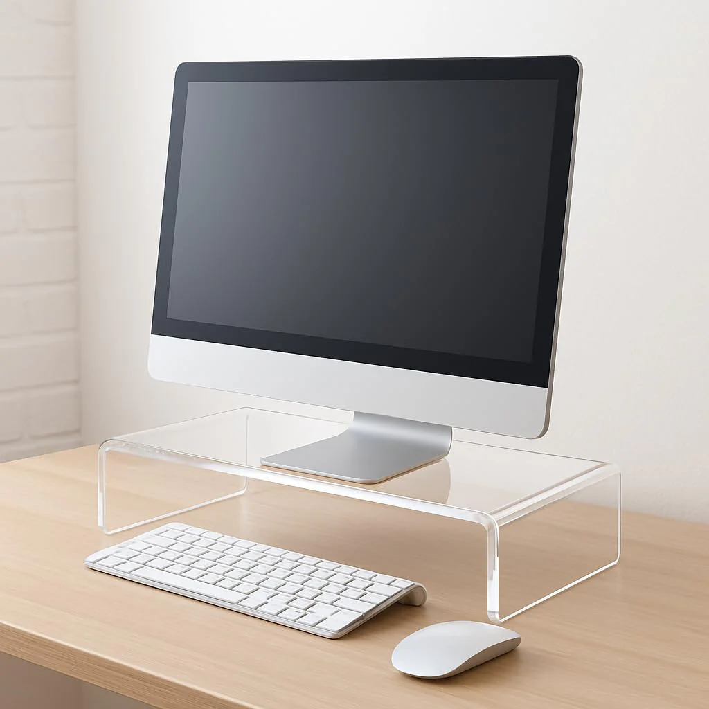 EH Design Monitorerhöhung aus Acryl, Schreibtisch, Transparent, Laptop, Monitor Ständer,Monitor Erhö - Image 2