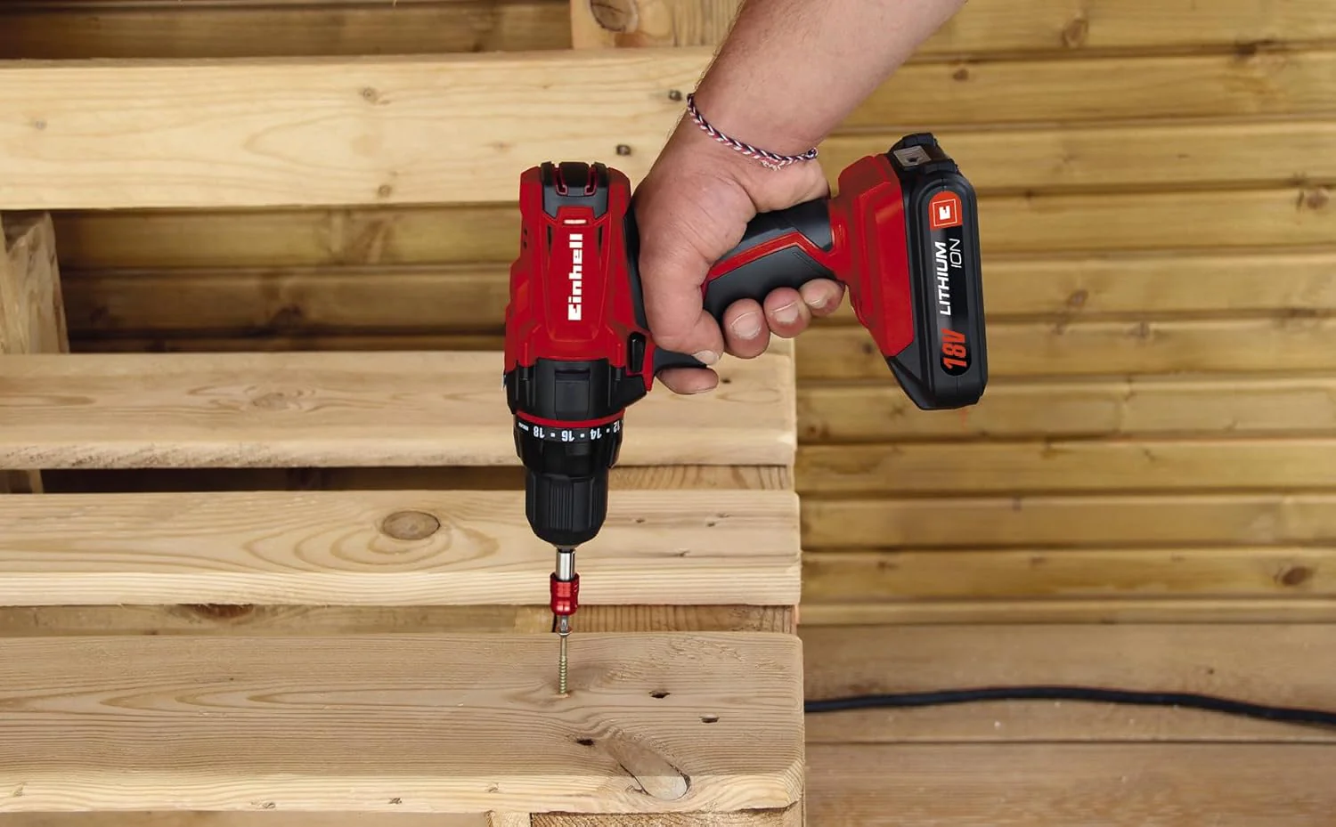 Einhell Akku Bohrschrauber TC-CD 18-2 Li (Li-Ion, 2 x 18V Akkus, 1.5 Ah, 38 Nm, Quick Stop, - Image 6