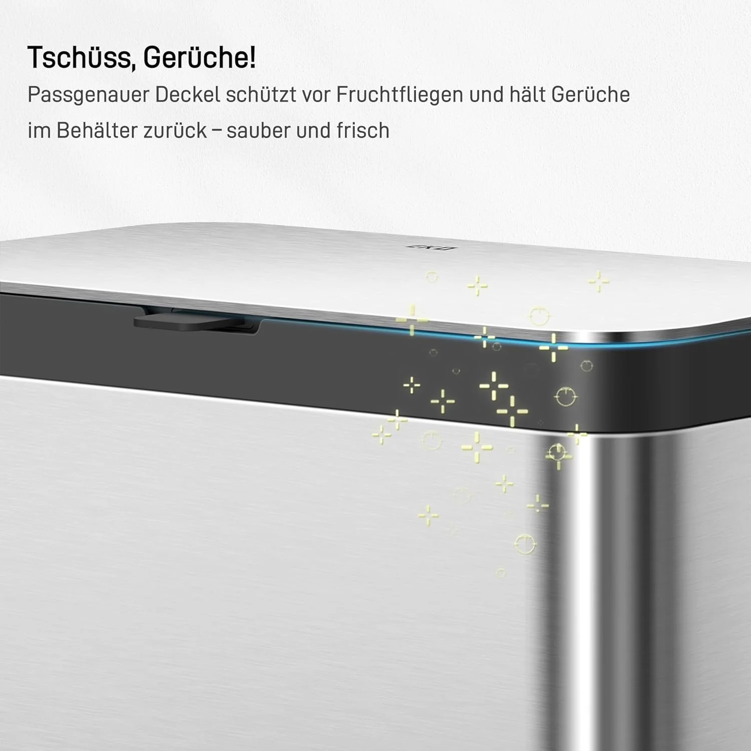 EKO Küchenabfalleimer aus Edelstahl mit herausnehmbarem Inneneimer und Geruchsneutralisierungsfach, - Image 7