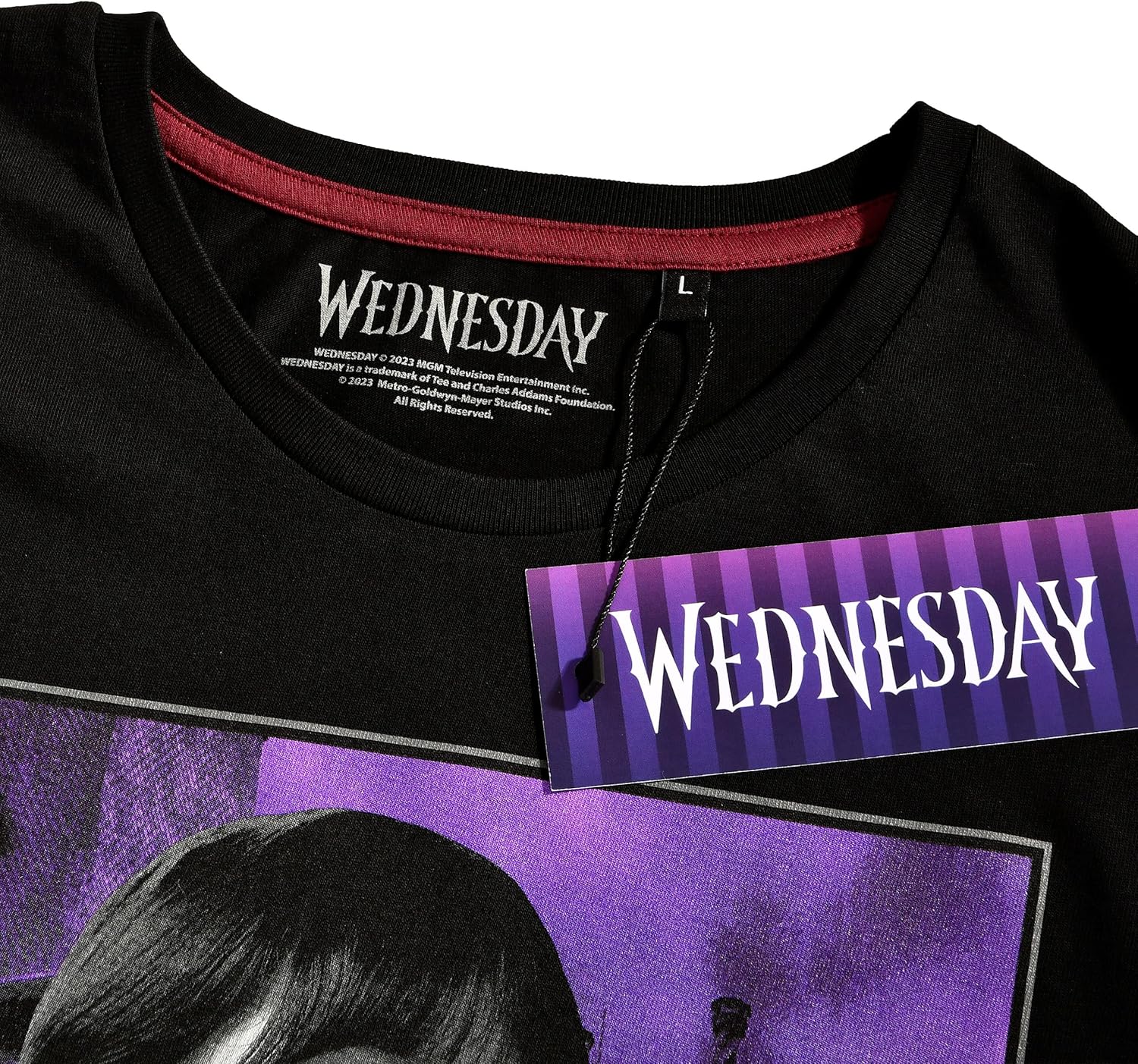Elbenwald Wednesday T-Shirt mit verschiedenen Motiven für Herren Damen Unisex Baumwolle schwarz XS S - Image 5