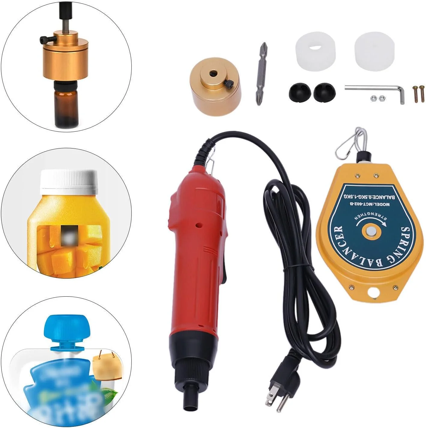 Elektrische Verschliessmaschine Handgehaltene Verschliessen Maschine Flaschenverschluss Maschine Fla - Image 4