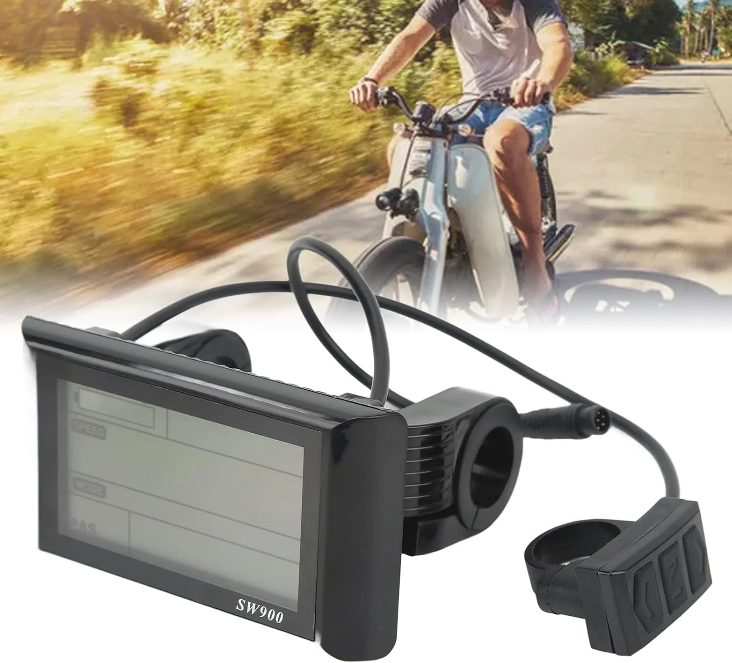 Elektrofahrrad-LCD-Display, SW900-Display-Bedienfeld, Wasserdichtes LCD-Display-Messgerät, Elektrofa - Image 4