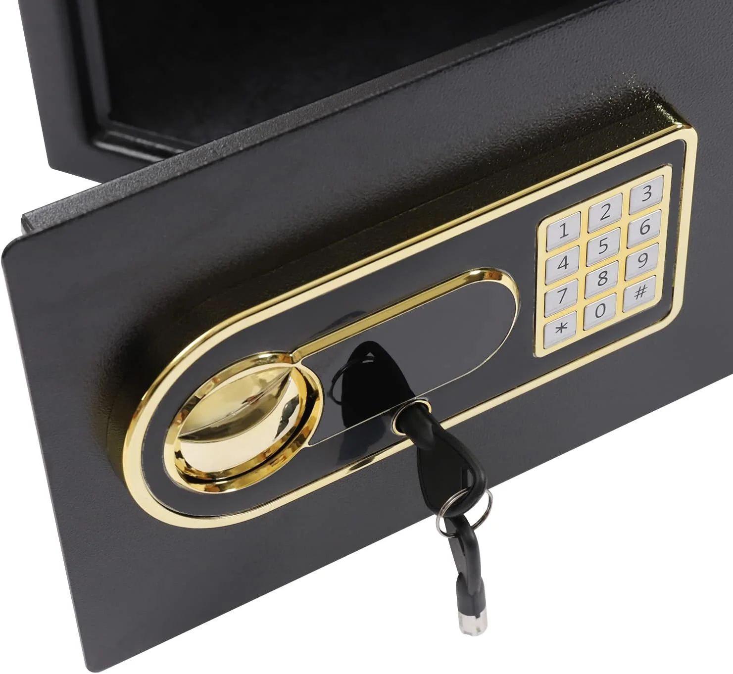 Elektronischer Tresor 22L, Digitale Safe mit PIN Code & 2 Notschlüsseln, Wand- und Bodenmontage, Tre - Image 6