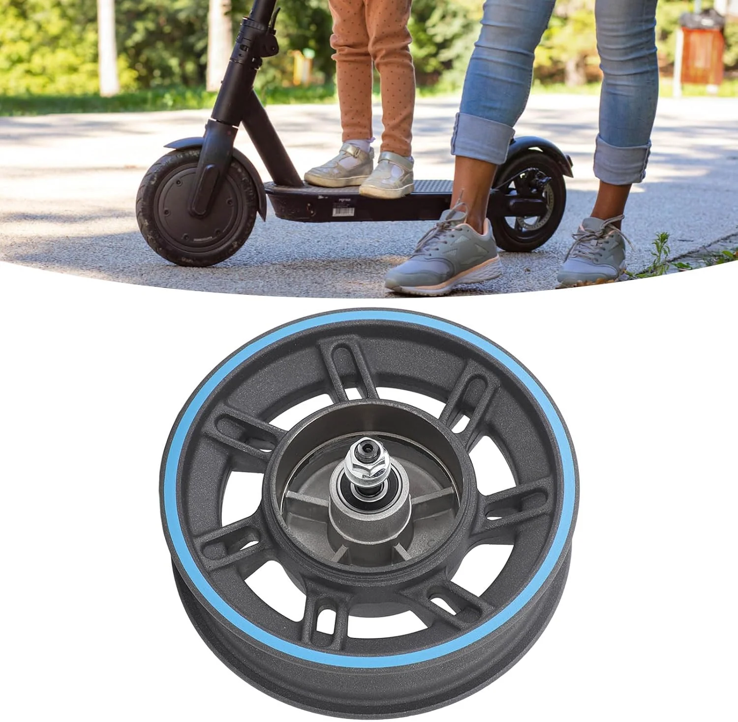 Elektroroller Vorderradnabe für MAX G30D, E-Scooter Vorderrad Nabe Aluminiumlegierung E-Roller Radna - Image 2