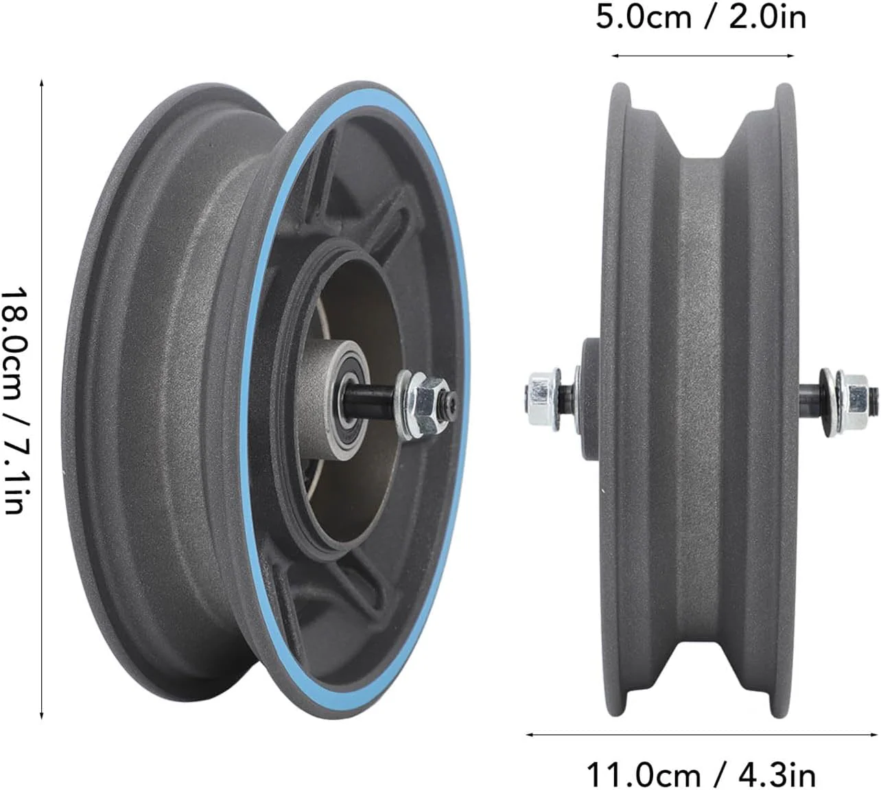 Elektroroller Vorderradnabe für MAX G30D, E-Scooter Vorderrad Nabe Aluminiumlegierung E-Roller Radna - Image 5