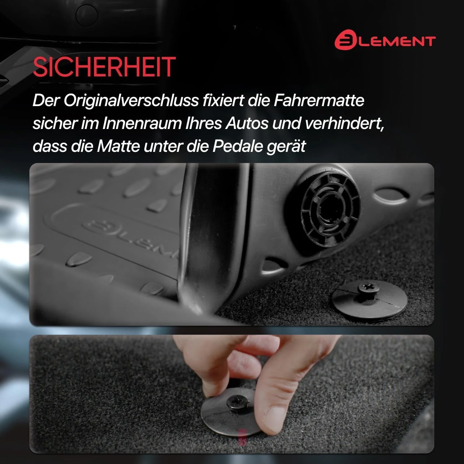 Element 3D Gummimatten Set passend für Toyota Auris | Mk1 I | 2006-2012 | 100% passgenaue Auto Fussm - Image 7