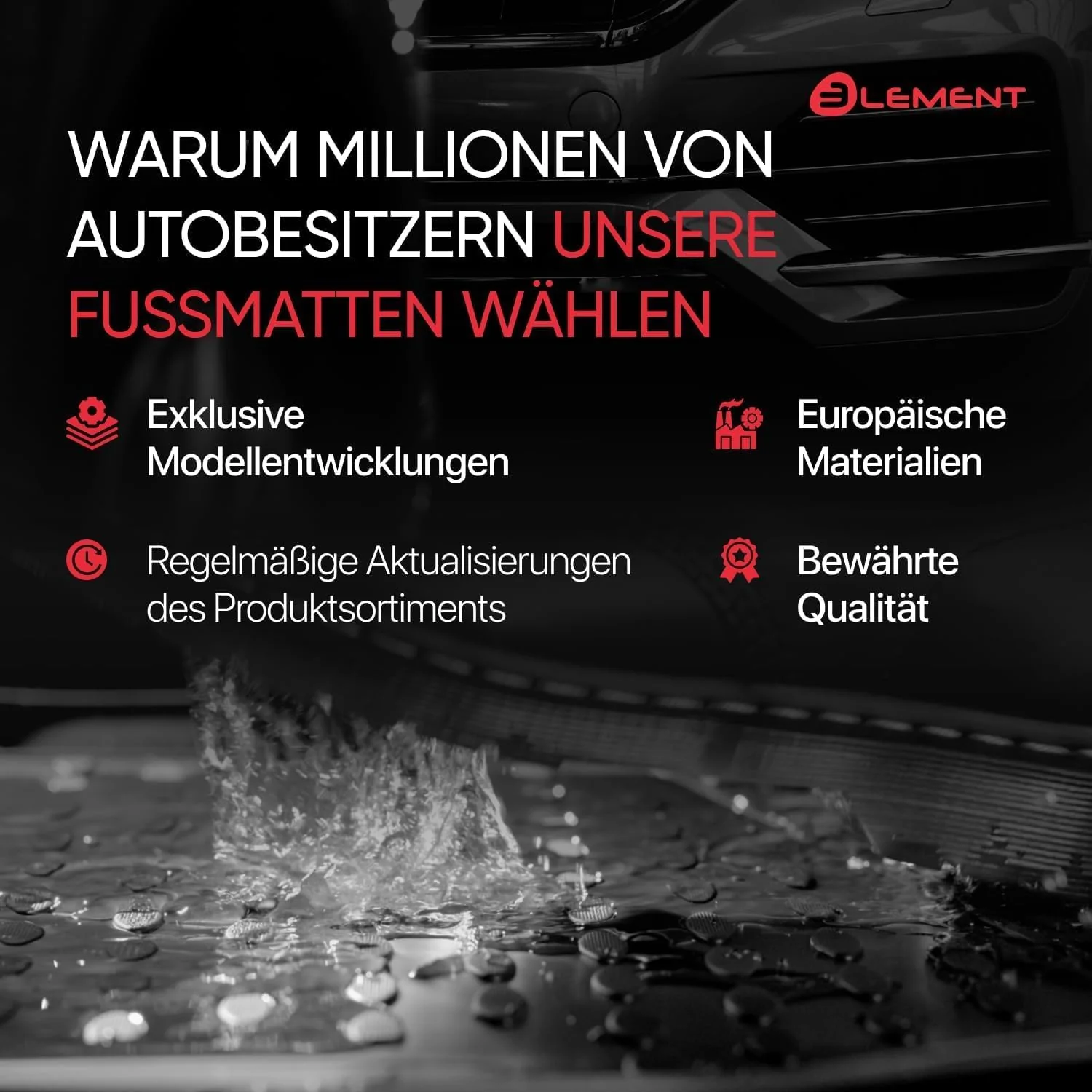Element 3D Gummimatten Set passend für Toyota Auris | Mk1 I | 2006-2012 | 100% passgenaue Auto Fussm - Image 8