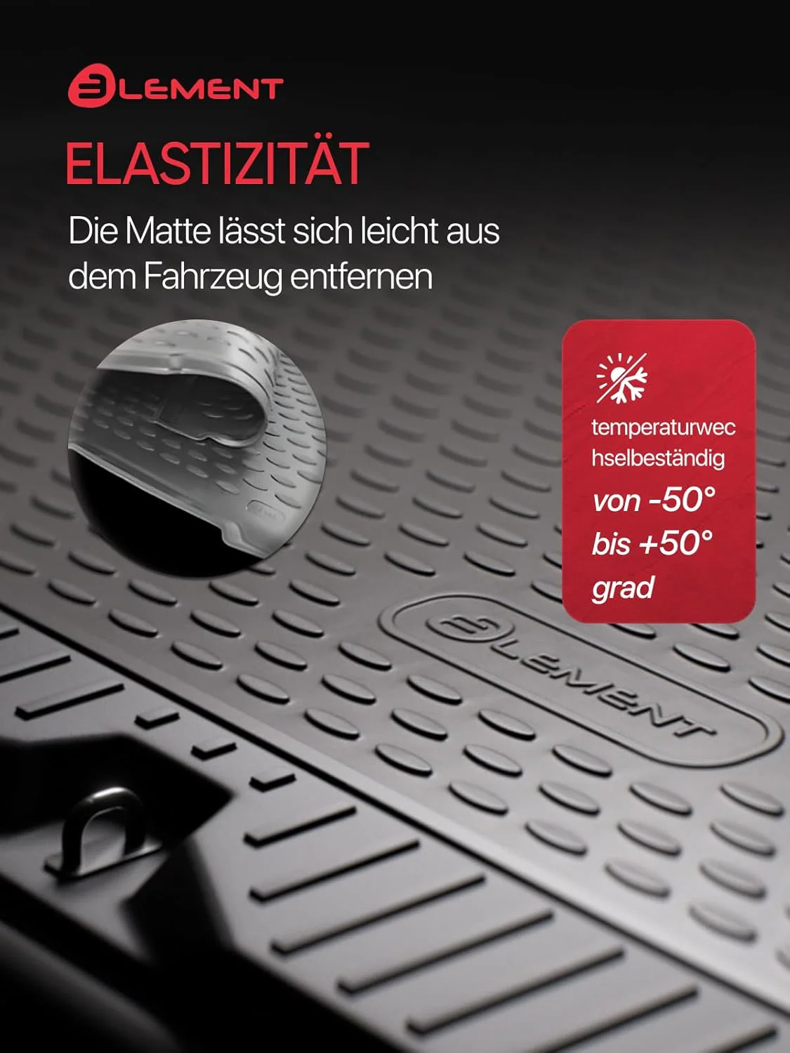 Element Passgenaue Premium Kofferraummatte Laderaumwanne passend für Volkswagen iD.3, (E11, E12) 11/ - Image 7