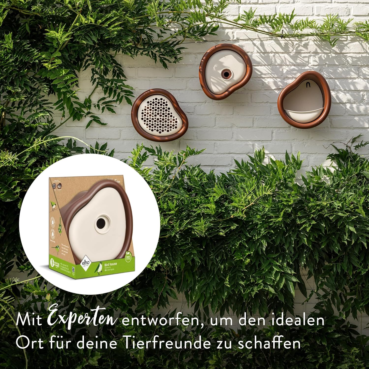 Elho Organic Bird House 25cm - Vogelhaus - für über 11 Arten - 100% Recyceltem Plastik - L27.4 x B16 - Image 6