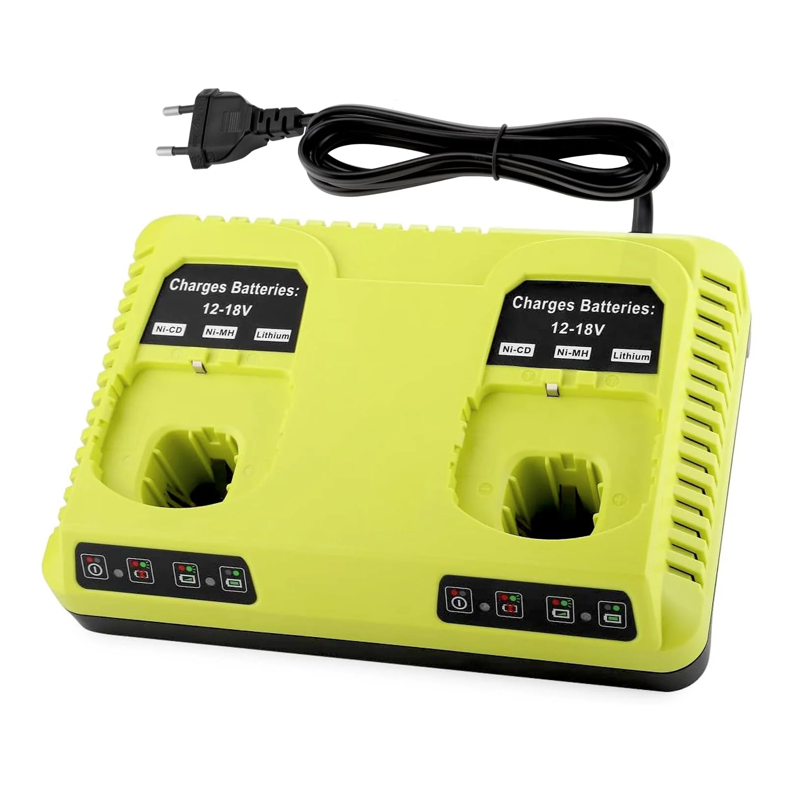 Energup P117 Dual Port Ladegerät für Ryobi Ladegerät 18V Ersatz für Ryobi ONE+ P107 P108 P102 P103 P