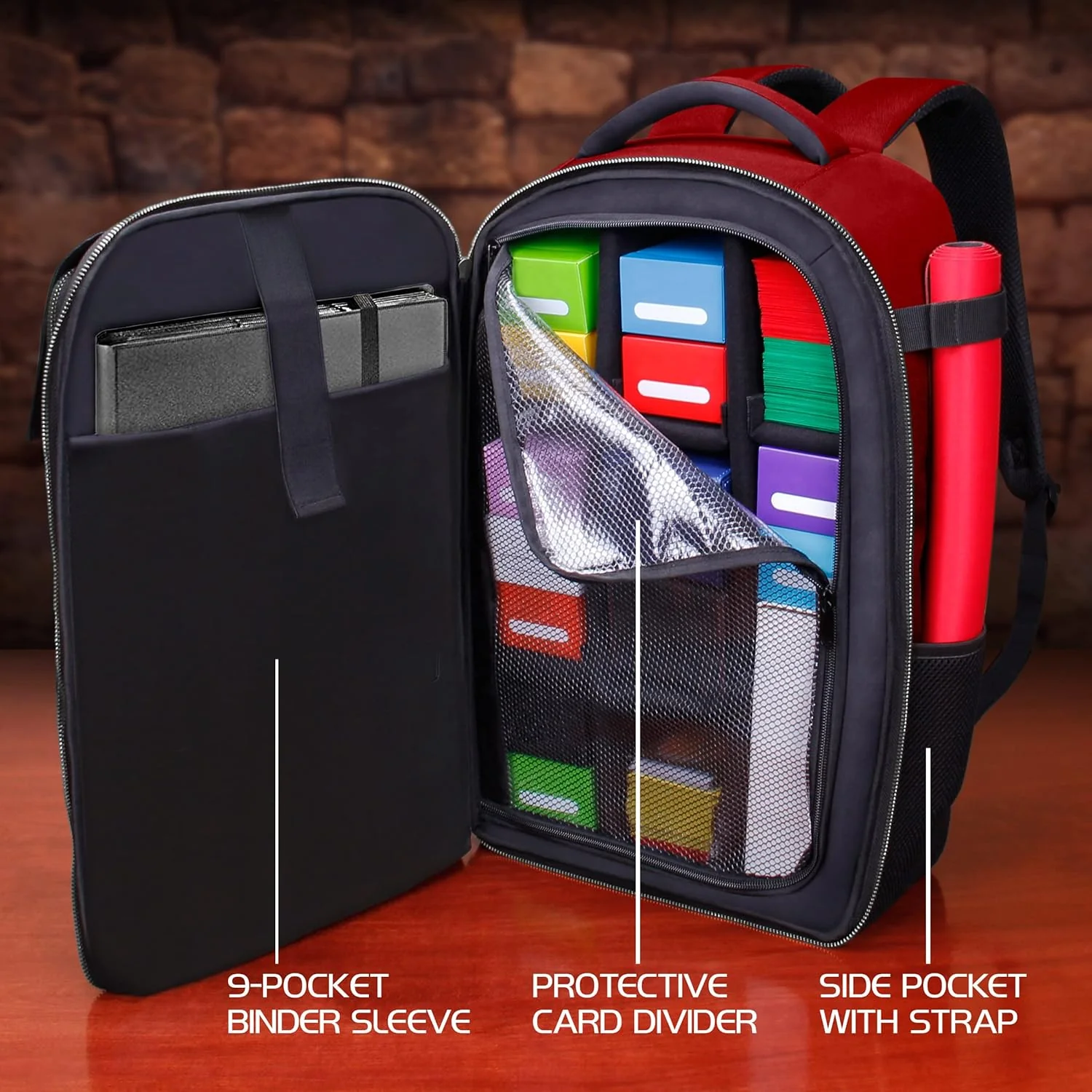 ENHANCE MTG-Rucksack - Sammleredition TCG-Rucksack für Deckboxen, gesleevte Karten, Spielmatten, MTG - Image 2